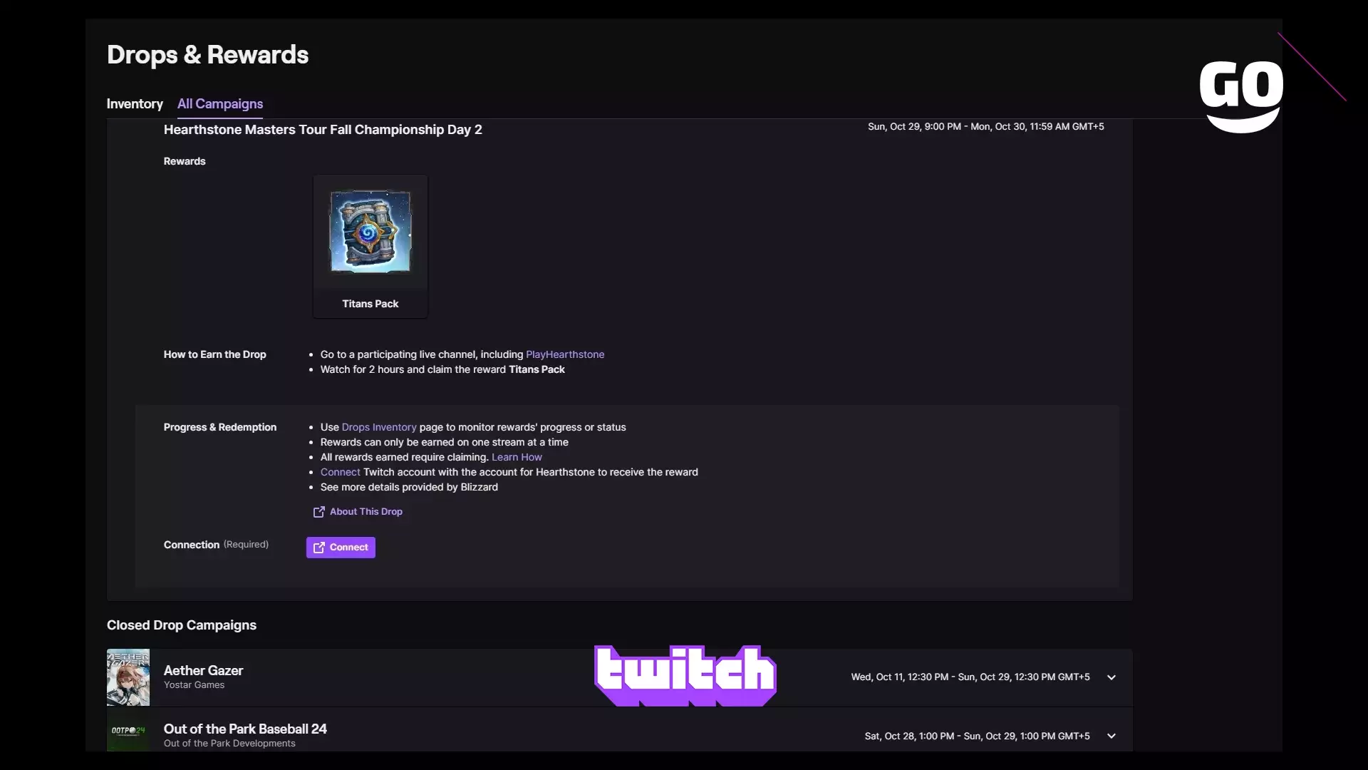 Twitch Drops раздает Hearthstone Masters Tour Fall Championship Day 2 для Hearthstone