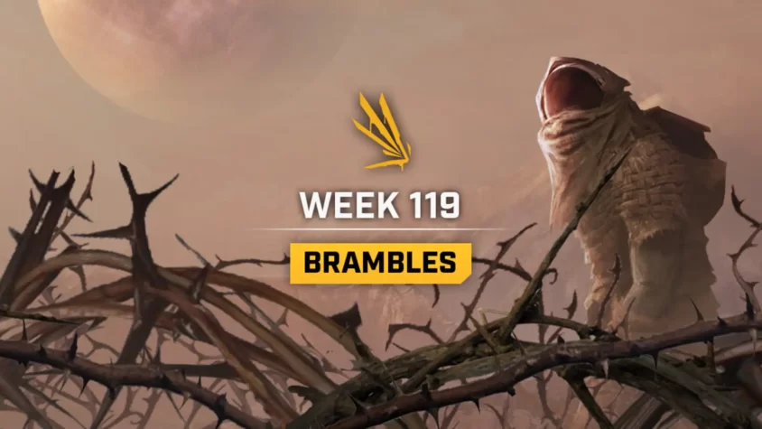 Защитник в пустыне с новыми защитными ежами Brambles