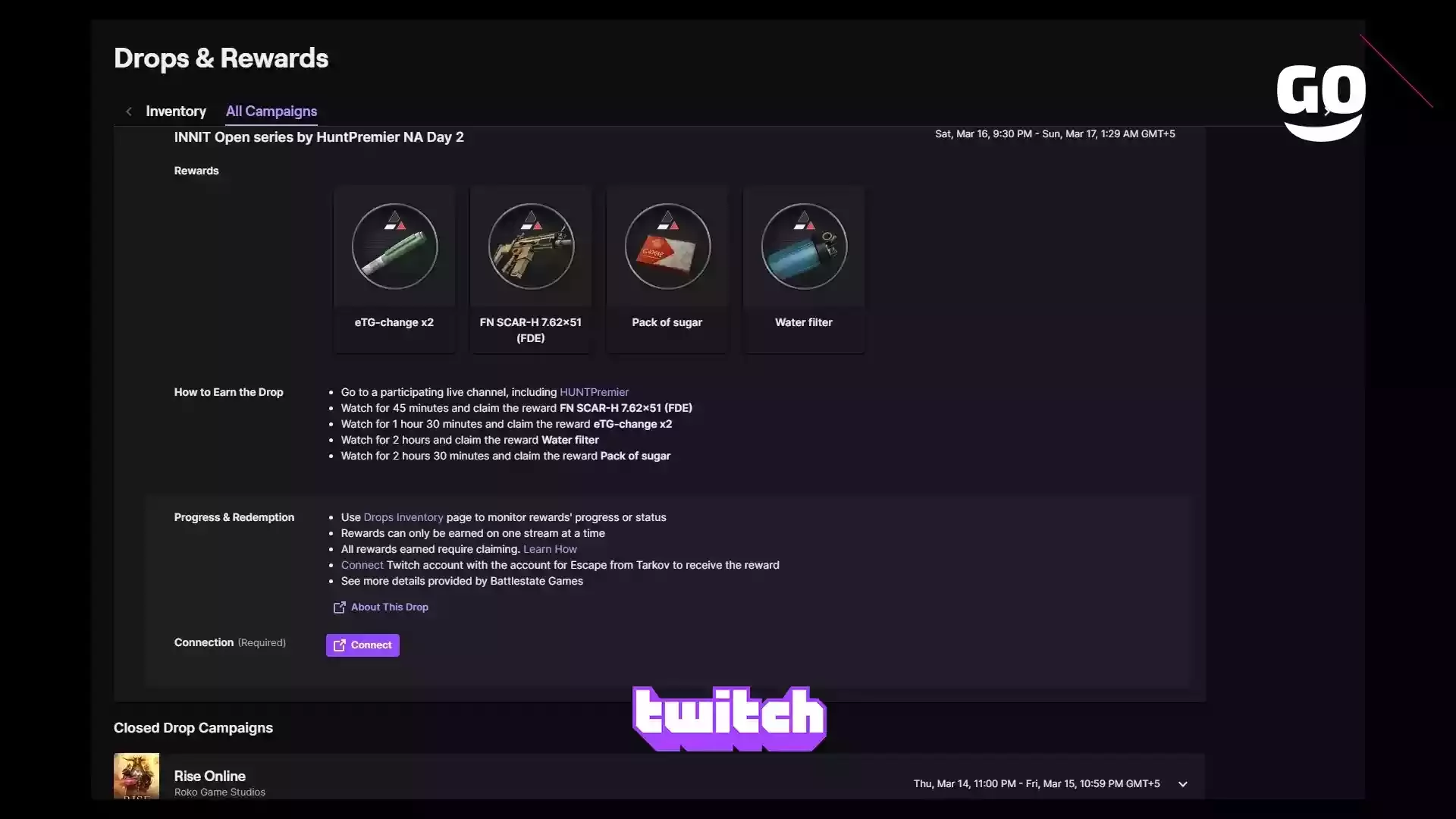 Получи Бонусы на Twitch: Серия INNIT в Escape from Tarkov