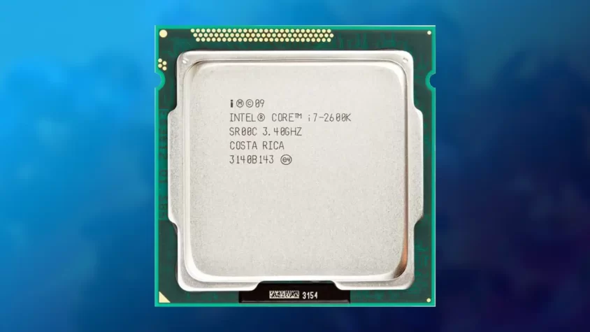 Процессор Intel Core i7-2600K переднего вида