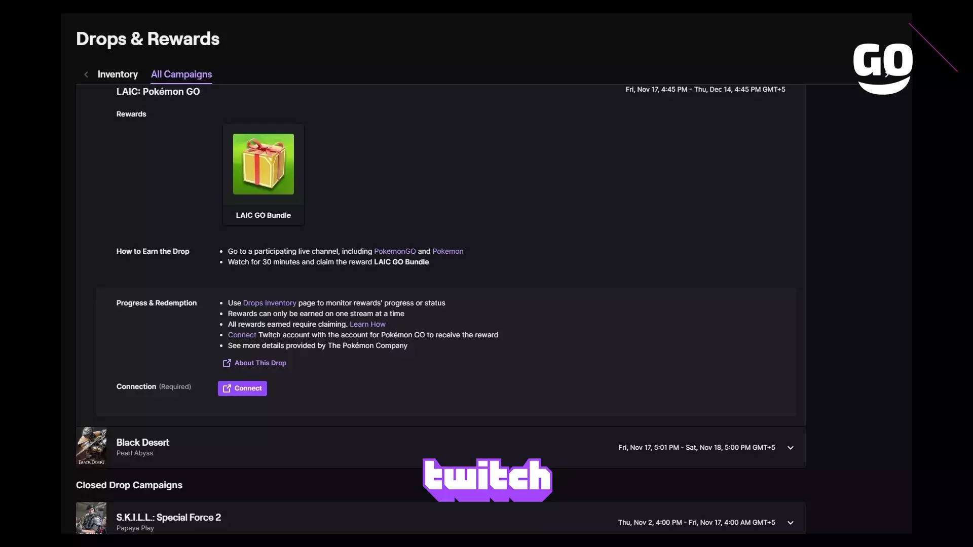 Бонусы Twitch Drops: Облики LAIC для Pokémon GO