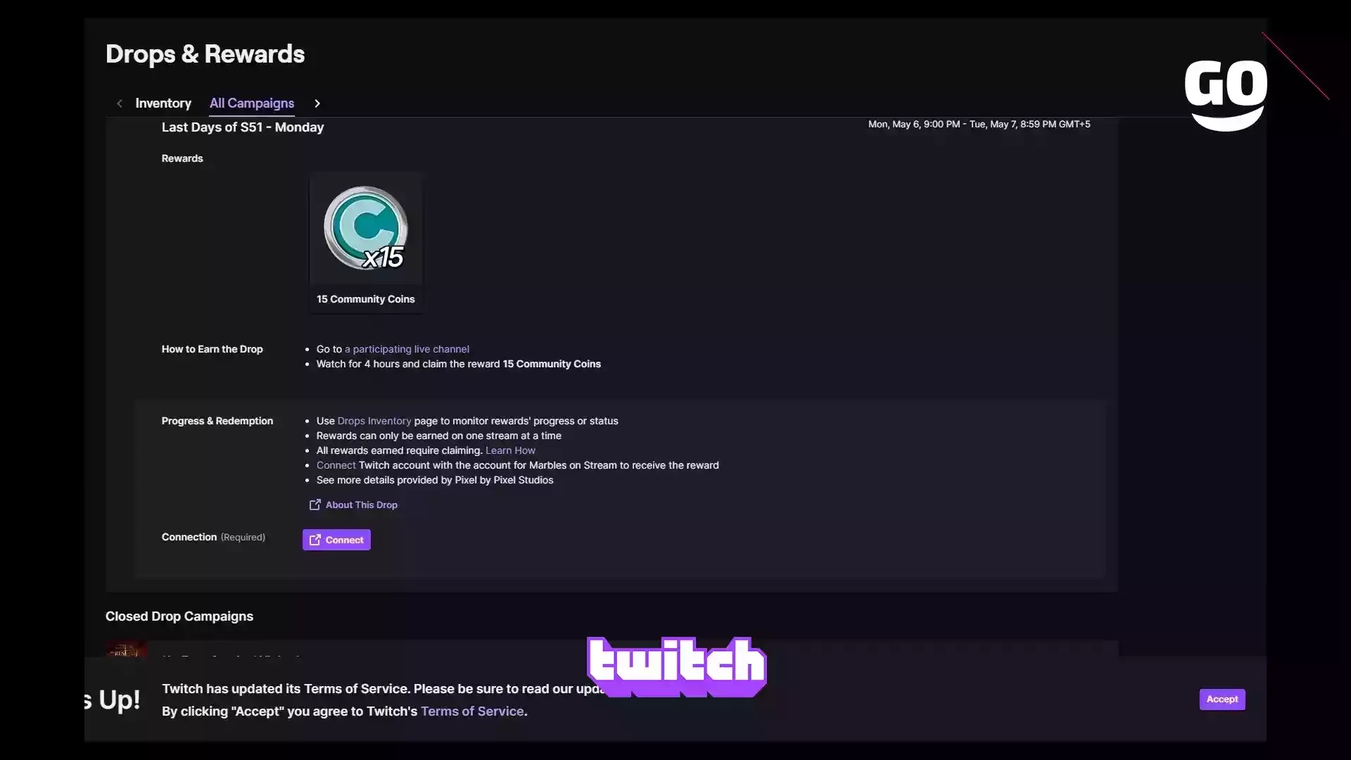 Бонусы от Twitch Drops: Последний день S51 в понедельник для Marbles on Stream