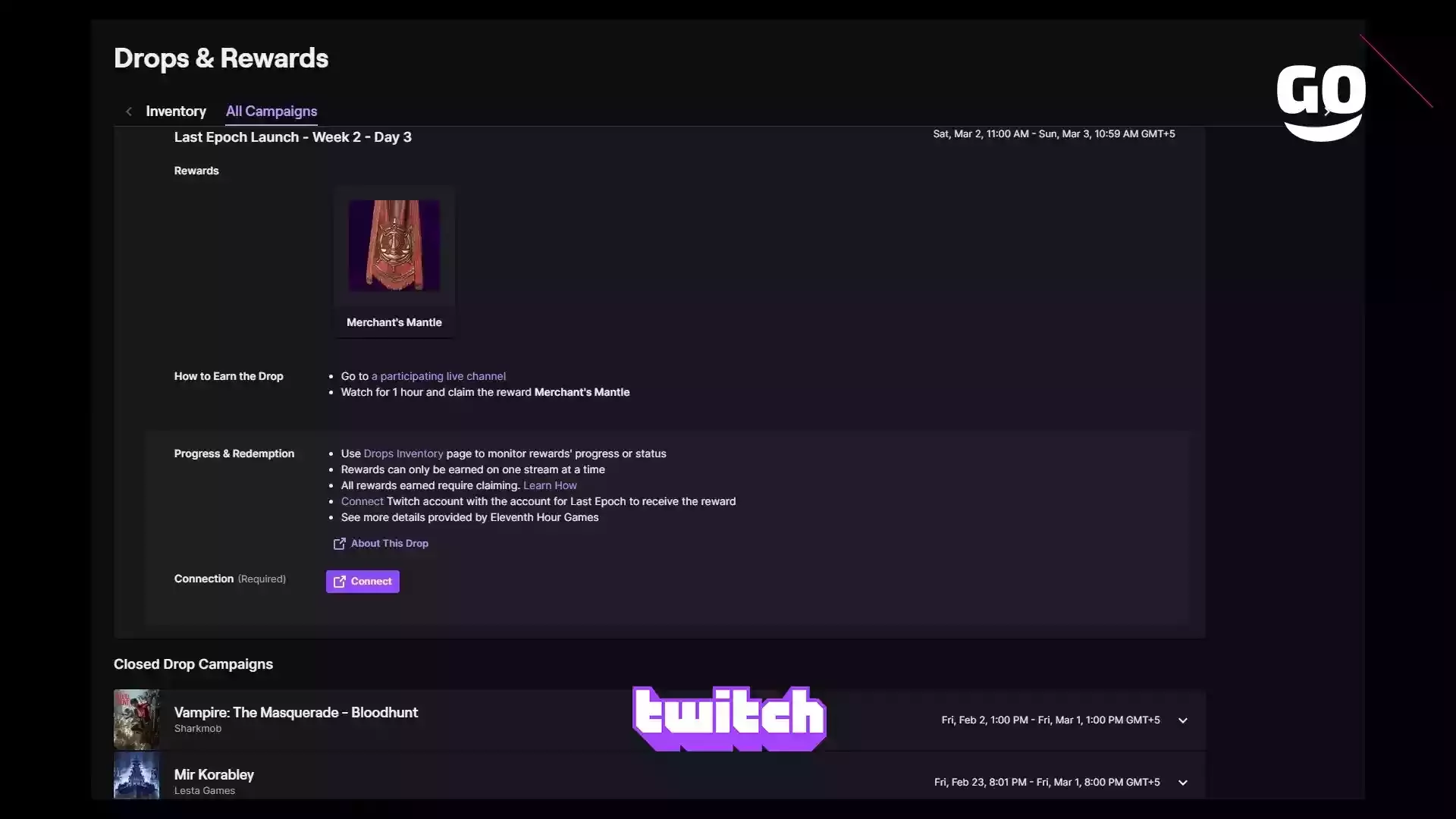 Бонусы Twitch Drops за просмотр Last Epoch — Неделя 2, День 3