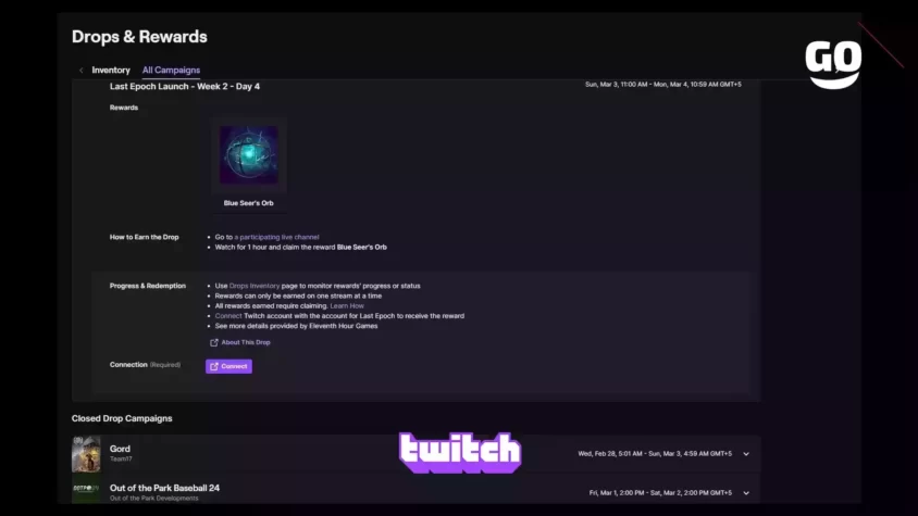 Эксклюзивный игровой пак Last Epoch от Twitch Drops за просмотры на Twitch Last Epoch Launch - Week 2 - Day 4