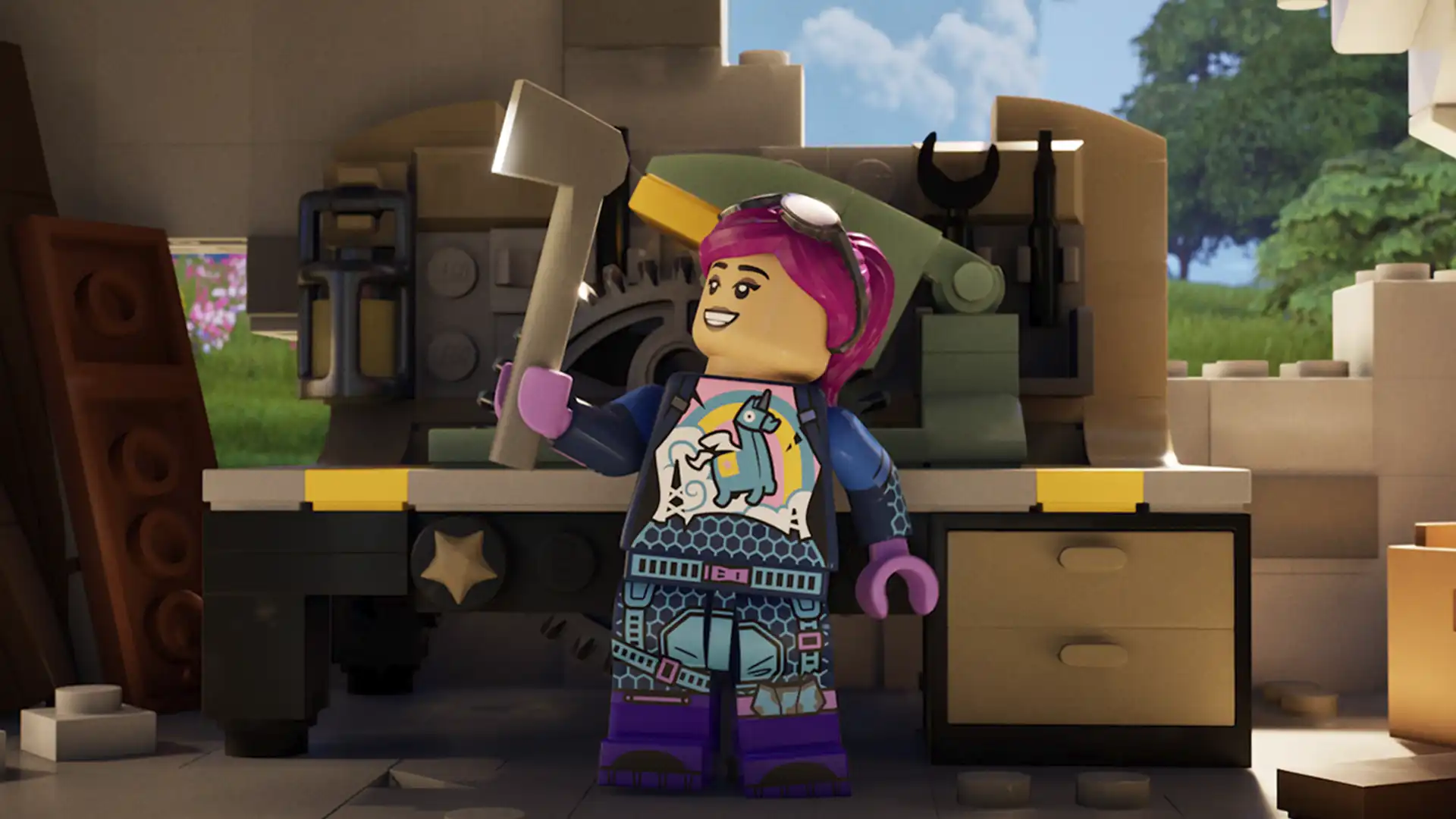 Персонаж LEGO Fortnite с топором