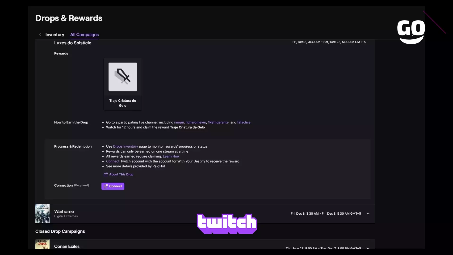 Twitch Drops: Освещение Солнцестояния для With Your Destiny