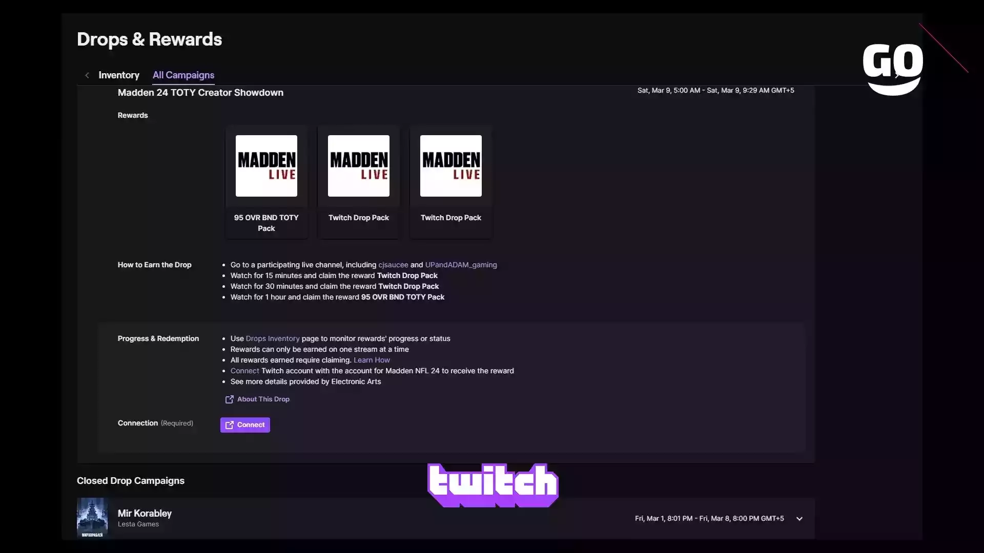 Получай игровые подарки в Madden NFL 24 с Twitch Drops