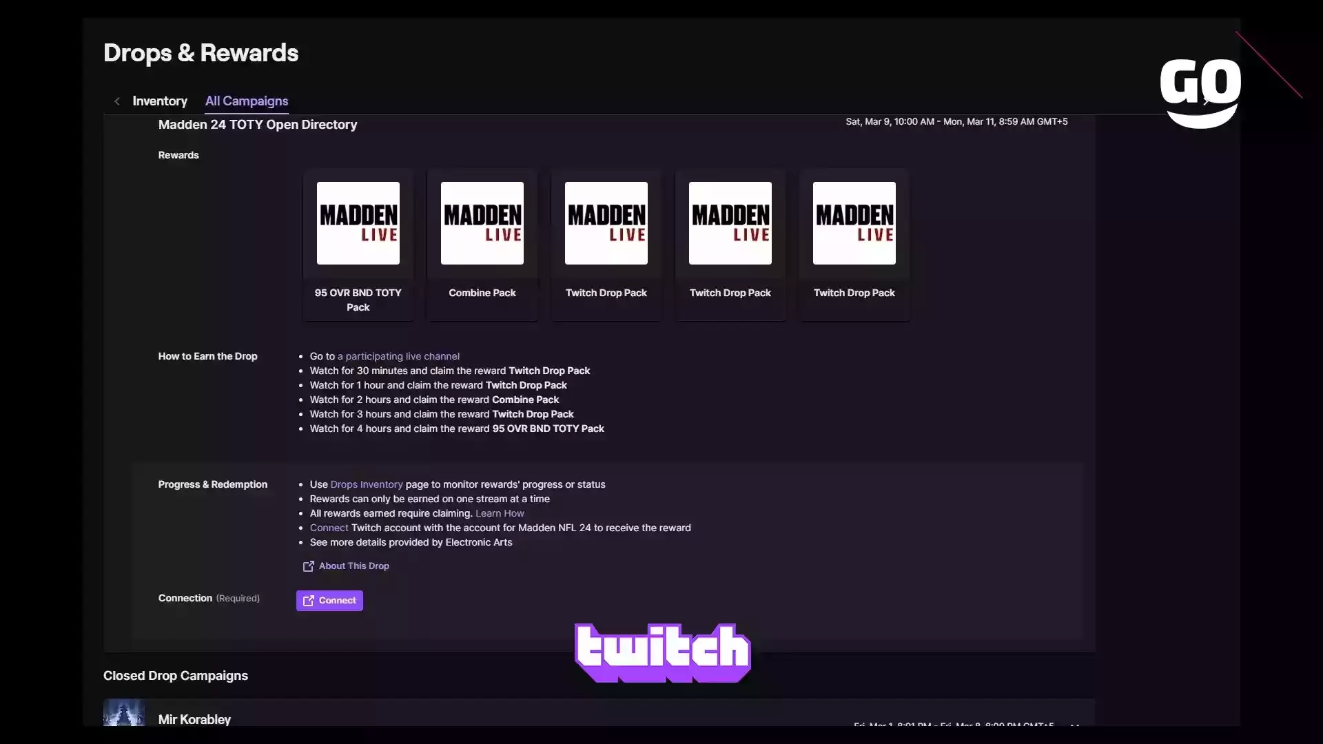 Бонусы Twitch Drops в Madden NFL 24: получи набор TOTY