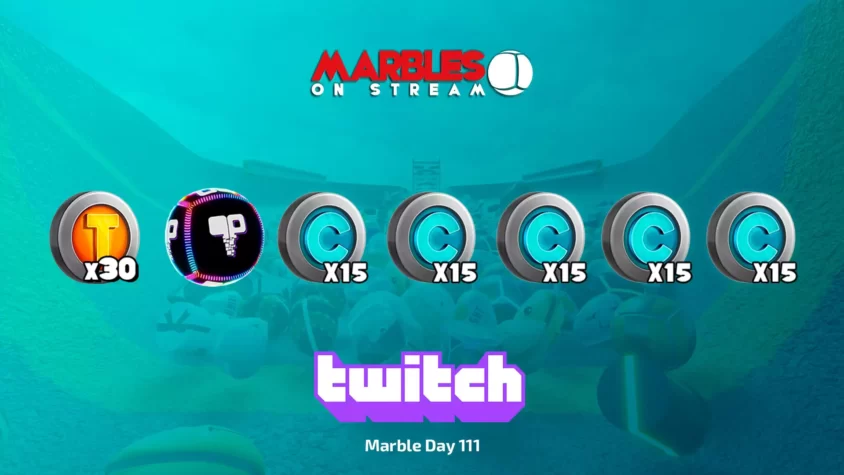 Marble-Day-111 Marbles on Stream