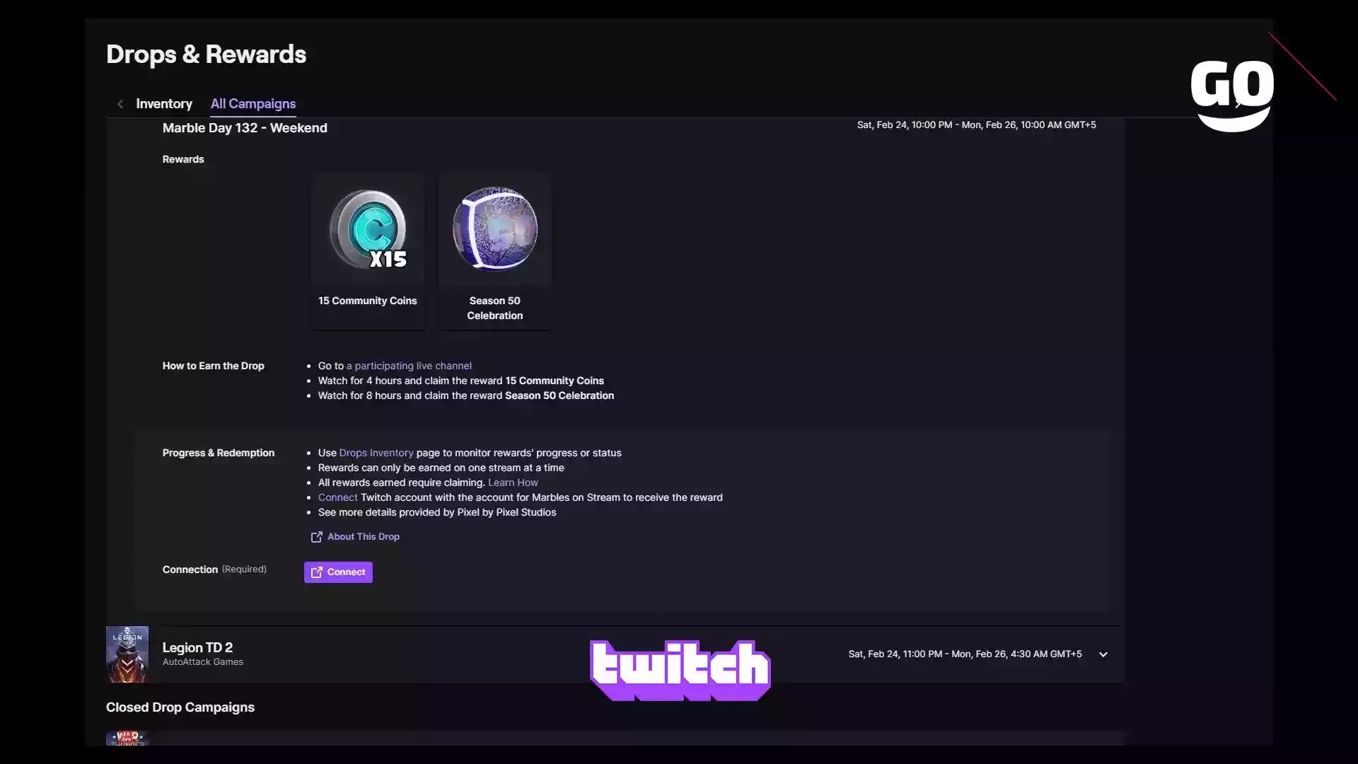 Twitch Drops предлагает бонусы Marble Day 132 — Weekend для игроков Marbles on Stream
