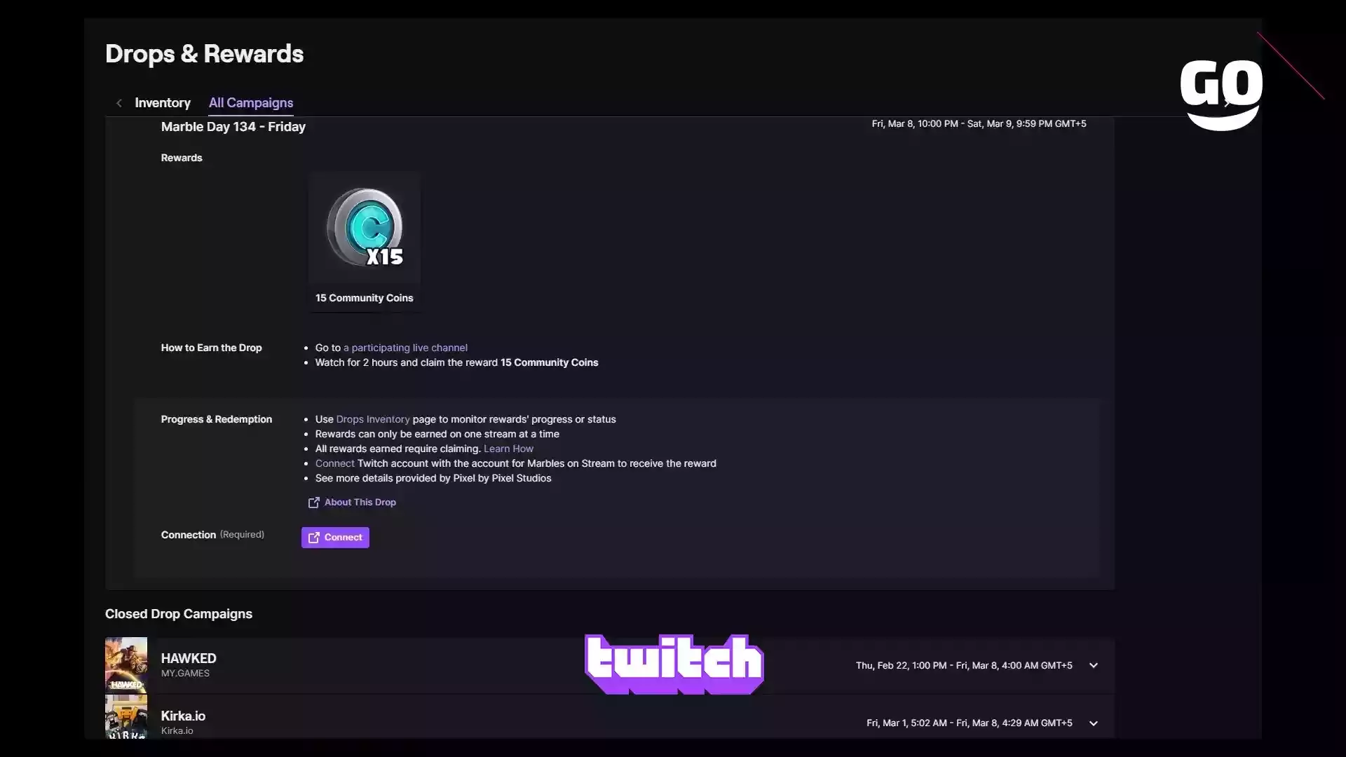 Получи подарки от Twitch Drops в Marble Day 134 — Marbles on Stream