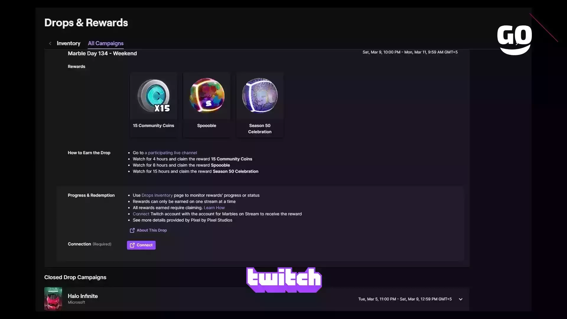 Получи эксклюзивные подарки от Twitch Drops на Marble Day 134