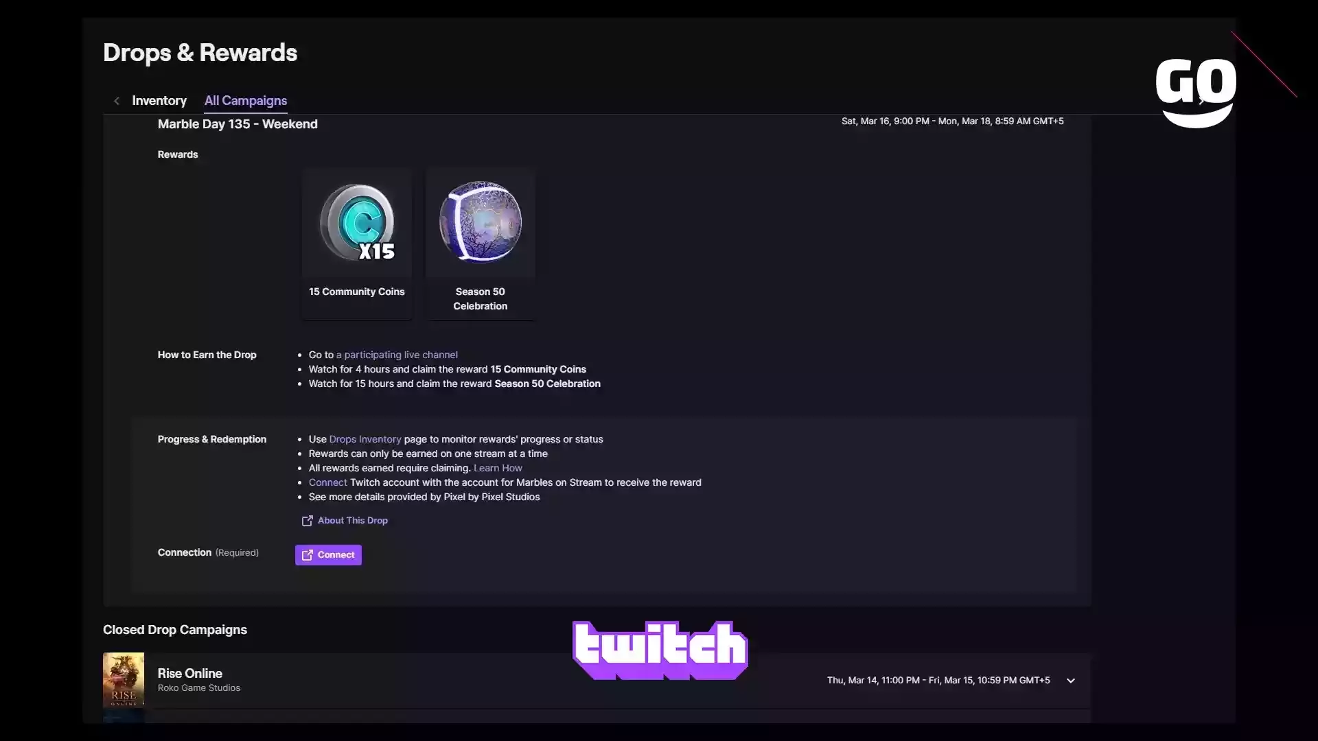 Twitch Drops раздает Marble Day 135 — Weekend для Marbles on Stream