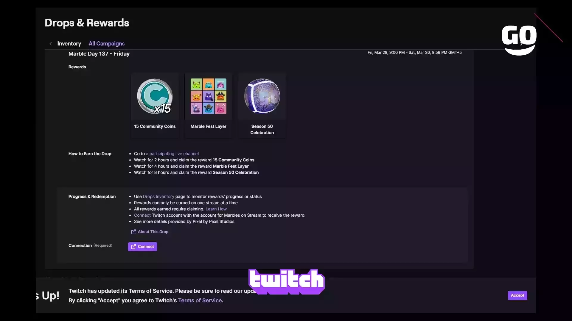 Получи подарки Twitch Drops: Marble Day 137 в Marbles on Stream