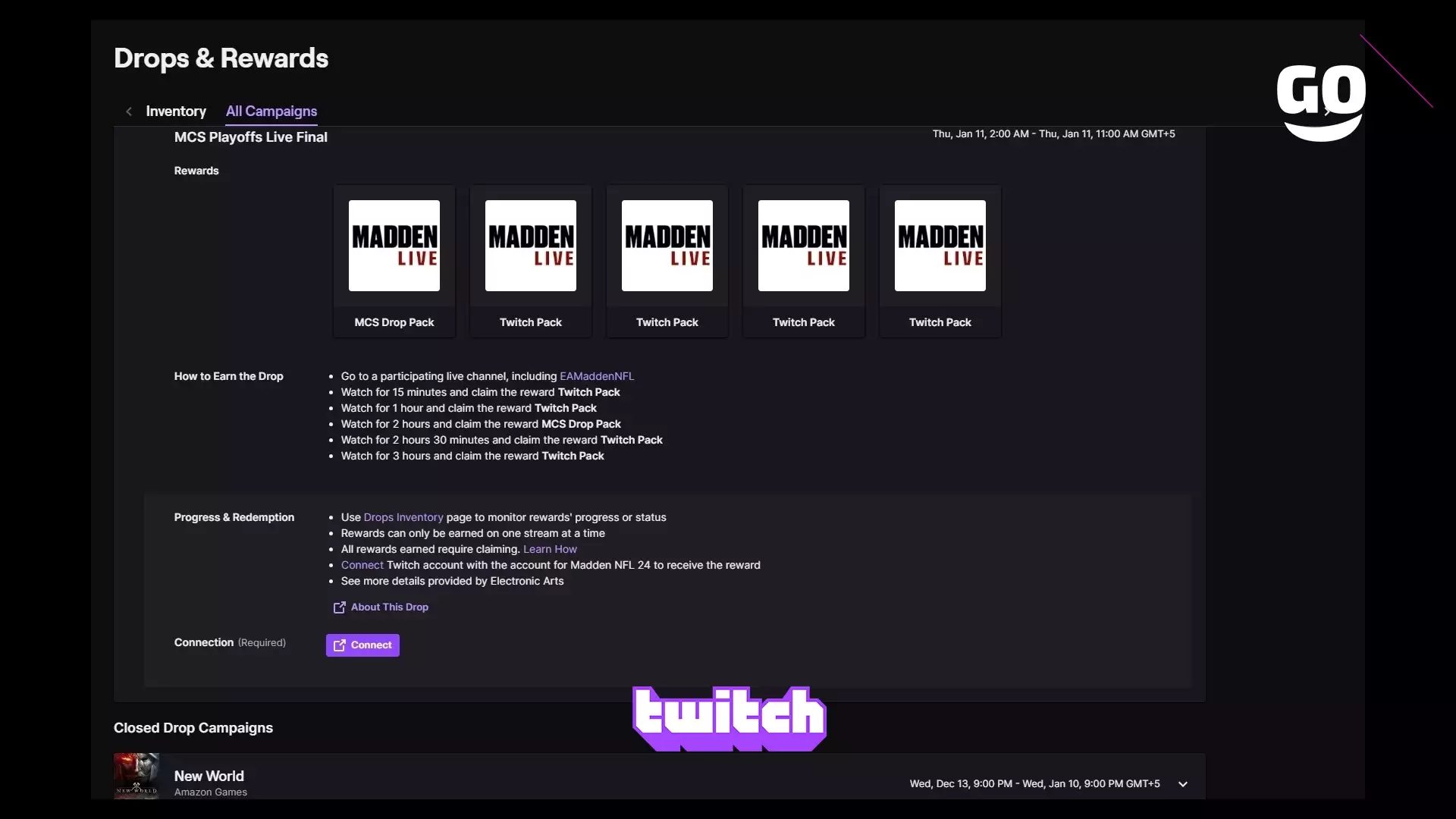 Уникальные Награды Twitch Drops: Финал MCS Playoffs на Madden NFL 24