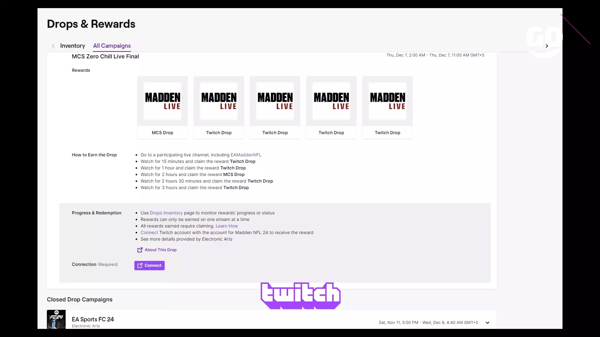 Twitch Drops: эксклюзивные бонусы MCS Zero Chill Live Final в Madden NFL 24