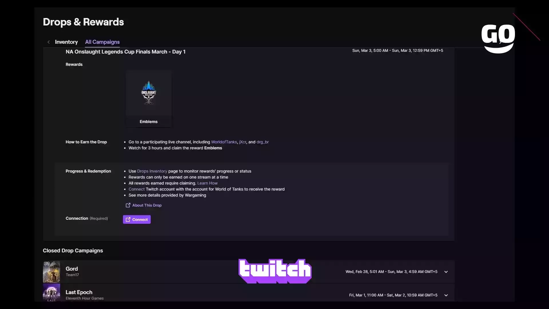 Бесплатные игровые бонусы на Twitch для финала NA Onslaught Legends Cup в World of Tanks