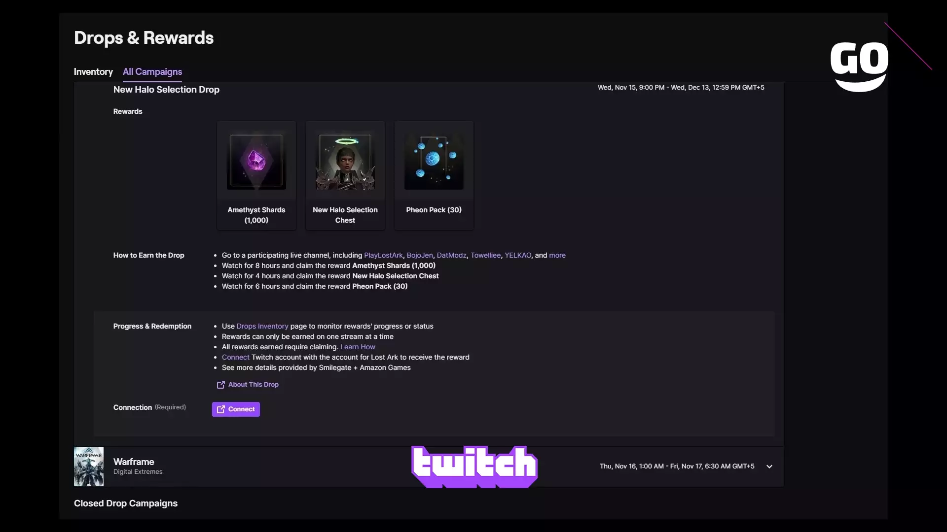 Twitch Drops: Новый набор Halo Selection для Lost Ark