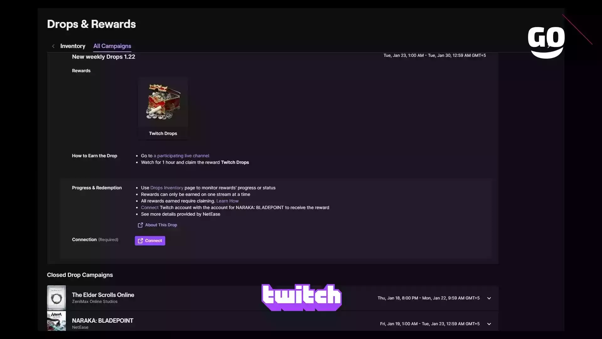 Еженедельные бонусы Twitch Drops 1.22 для игроков NARAKA: BLADEPOINT