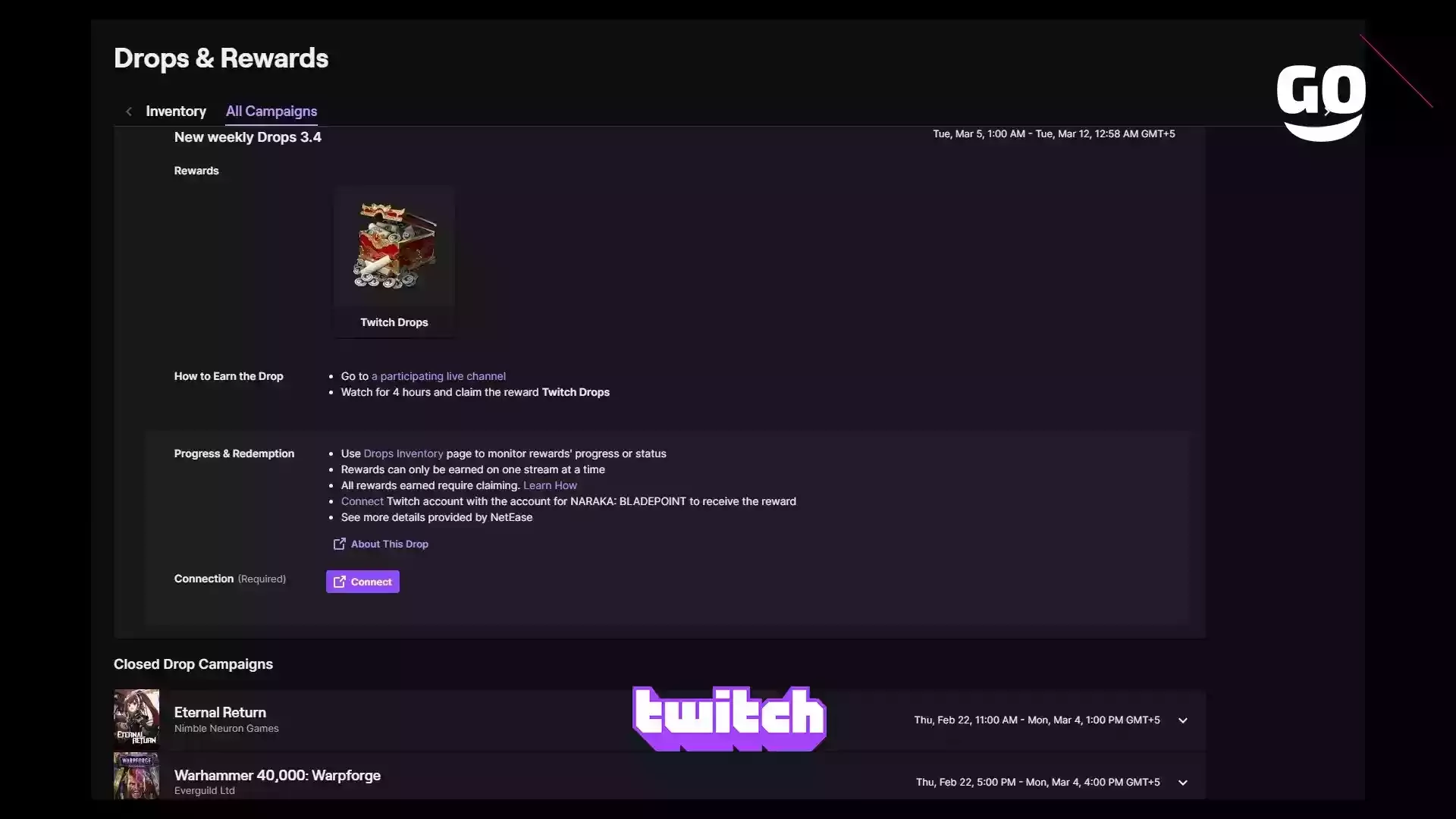 Twitch Drops раздают игровые подарки New weekly Drops 3.4 в NARAKA: BLADEPOINT
