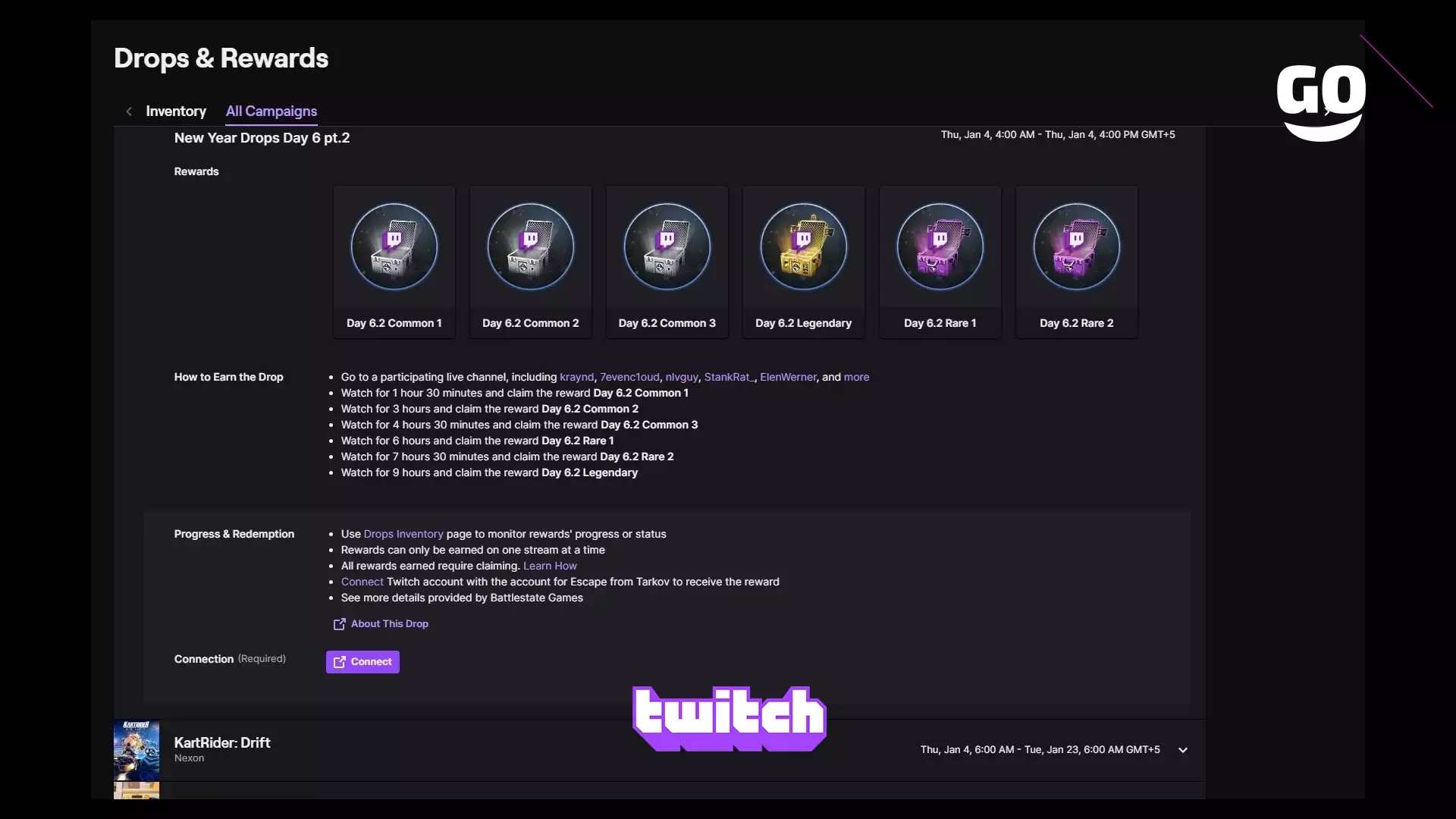 Twitch Drops раздает New Year Drops Day 6 pt.2 для Escape from Tarkov