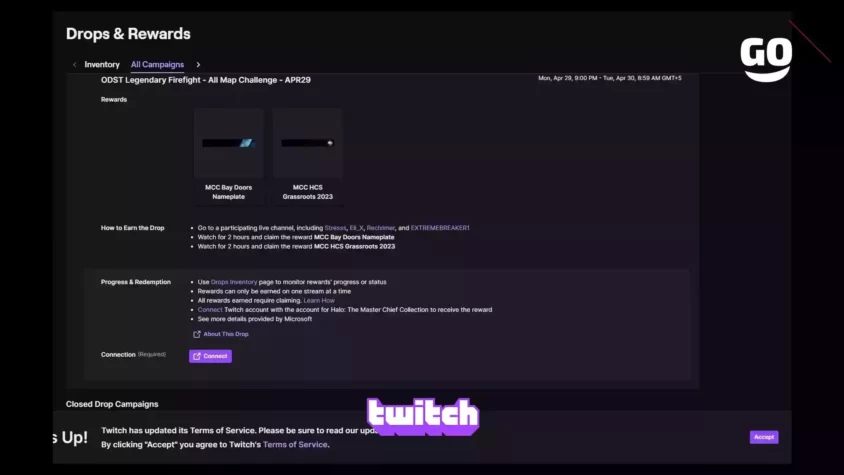 Twitch Drops предлагает игровые подарки ODST Legendary Firefight Все Карты Challenge 29 апреля. ODST Legendary Firefight - All Map Challenge - APR29