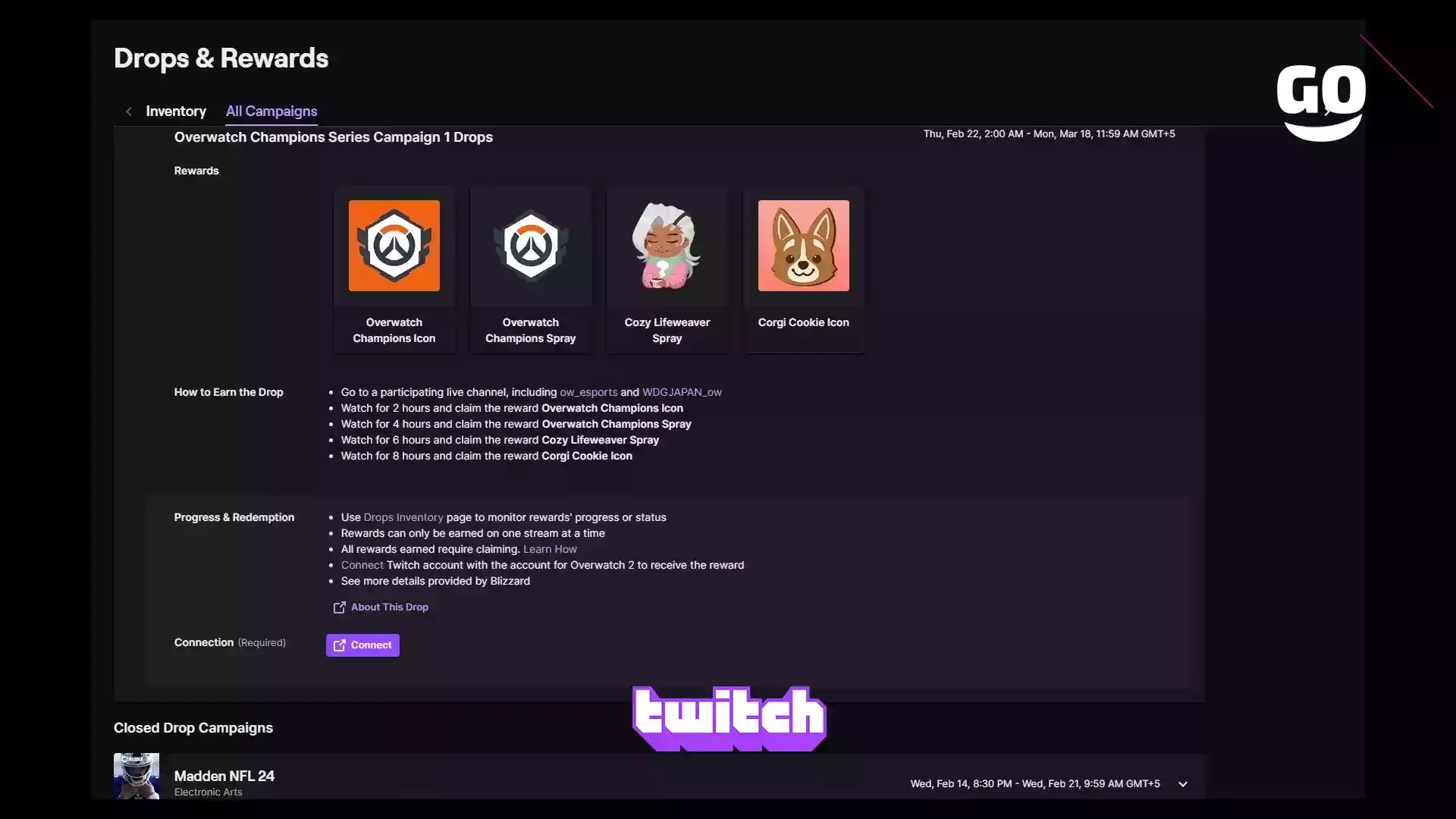 Эксклюзивные подарки на Twitch: Кампания Overwatch Champions для Overwatch 2