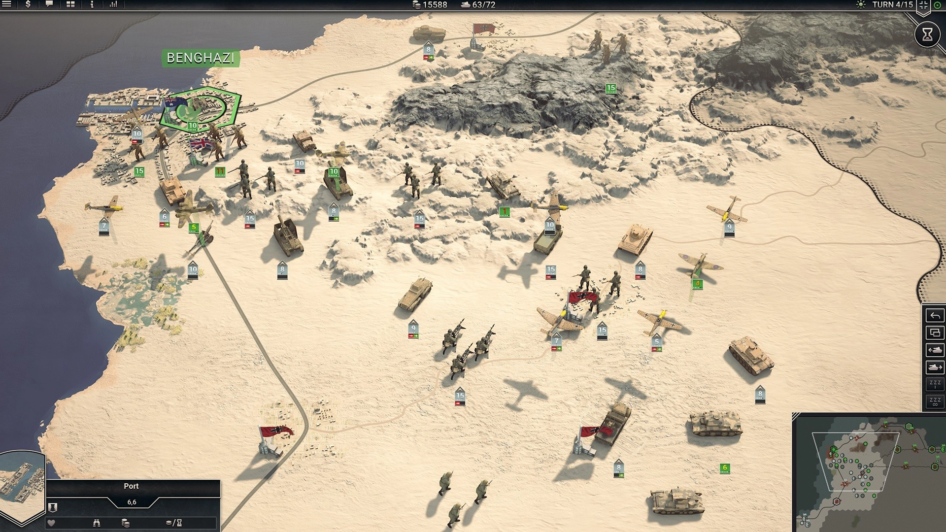 боевые действия в Северной Африке в Panzer Corps 2