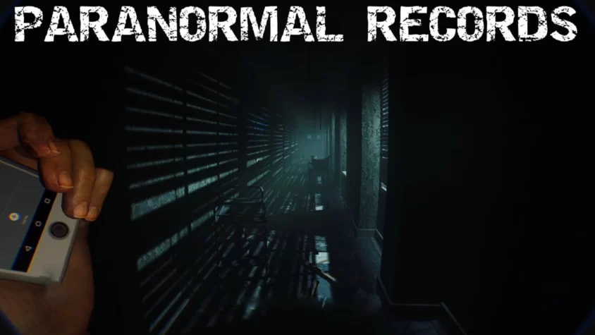 Обложка игры Paranormal Records с темным коридором.