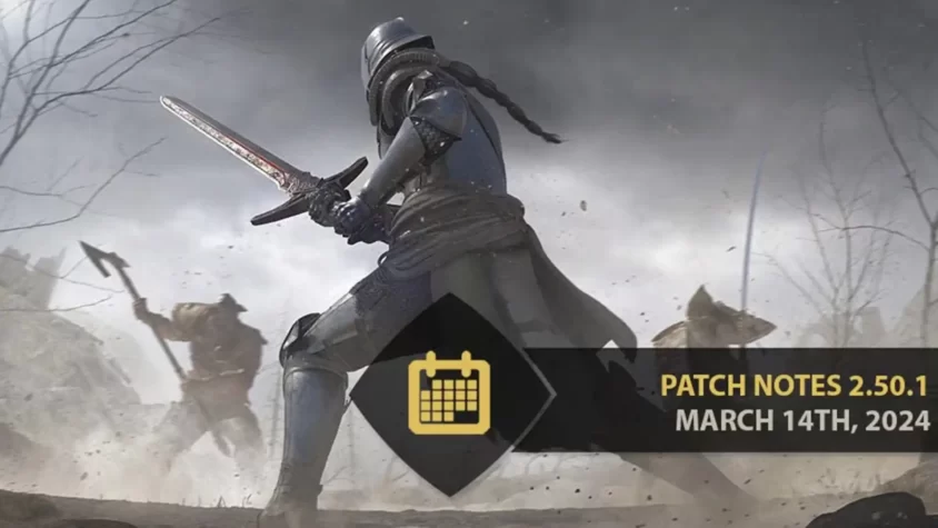 Воин в доспехах с мечом в For Honor обновление 2.50.1