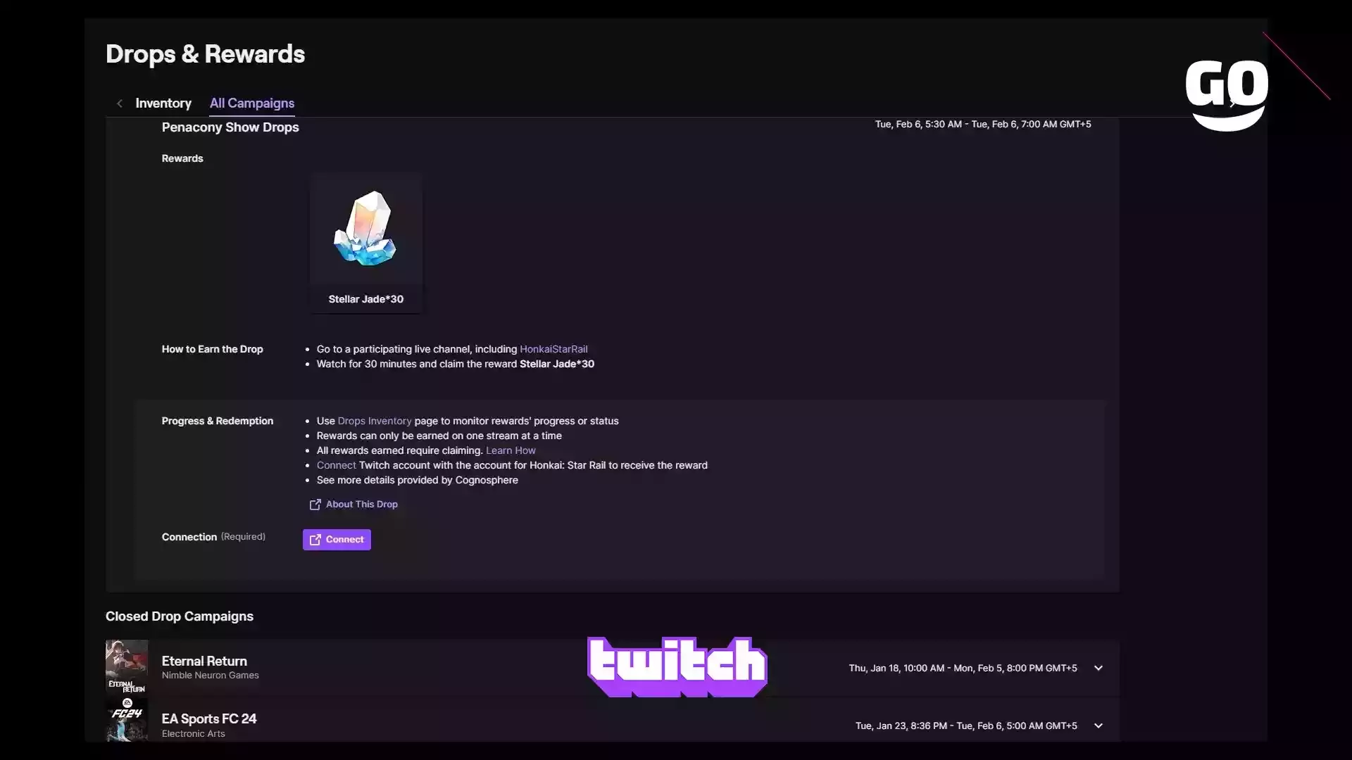 Раздача Twitch Drops для Honkai: Star Rail: подарки за просмотр