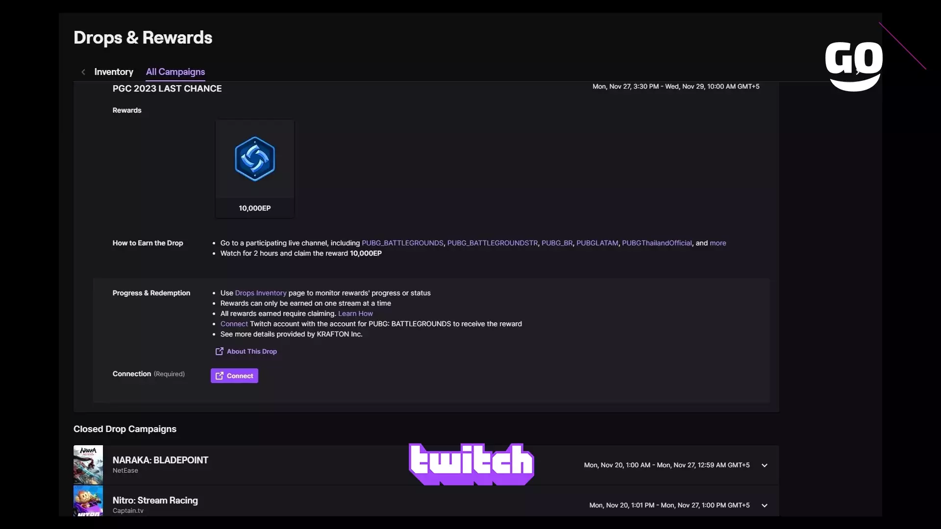 Twitch Drops раздает PGC 2023 LAST CHANCE для PUBG: BATTLEGROUNDS