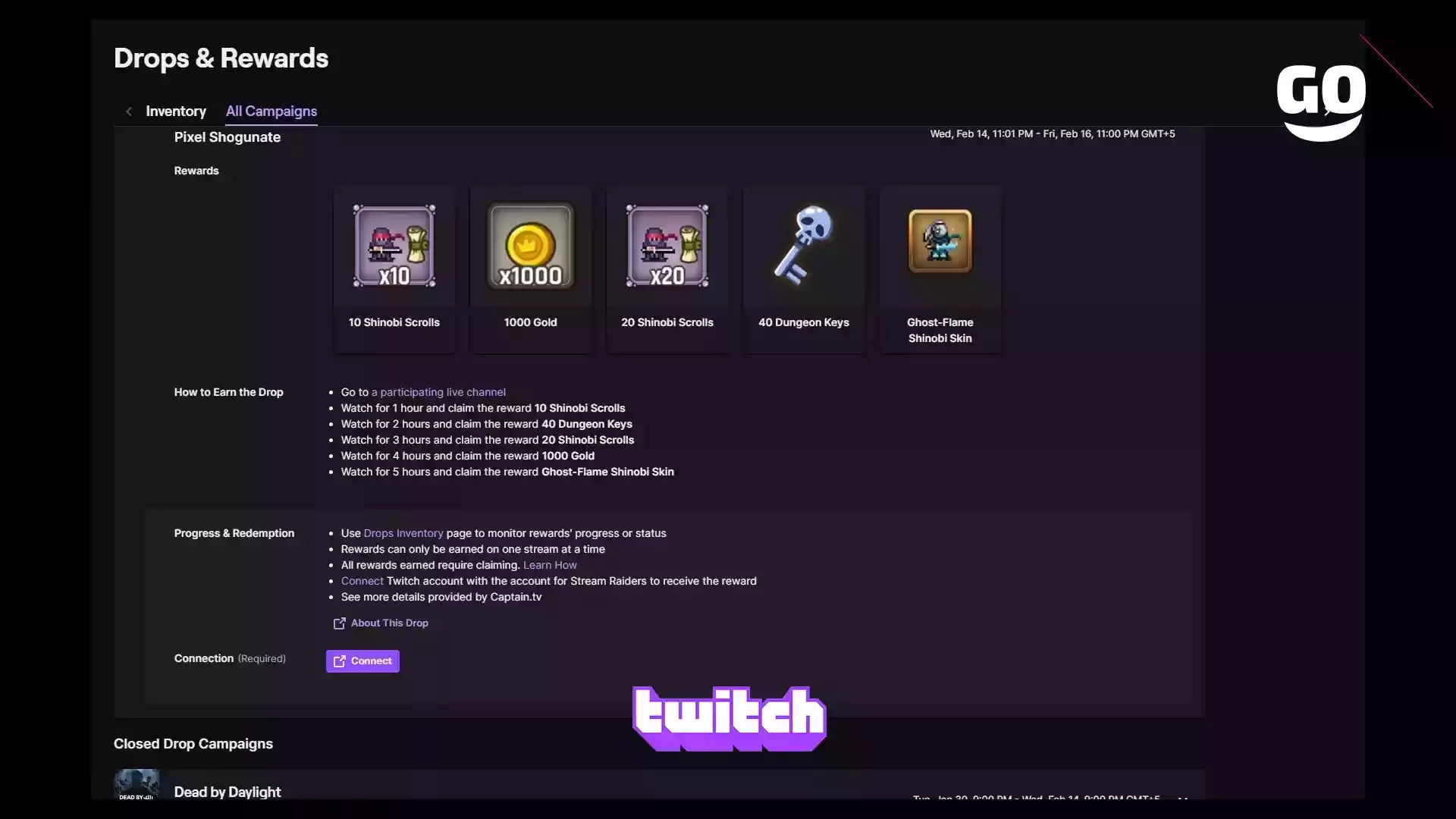Подарки от Twitch Drops: Pixel Shogunate для поклонников Stream Raiders