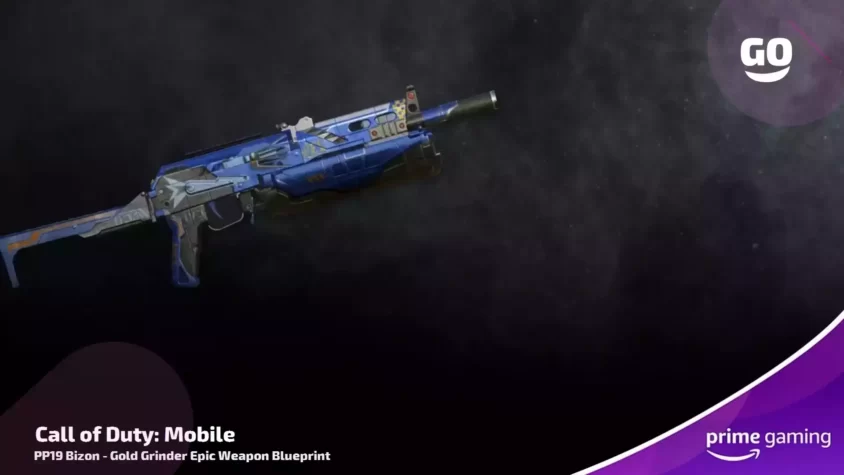 Эксклюзивные подарки от Prime Gaming: эпический облик PP19 Bizon — Gold Grinder. PP19 Bizon - Gold Grinder Epic Weapon Blueprint