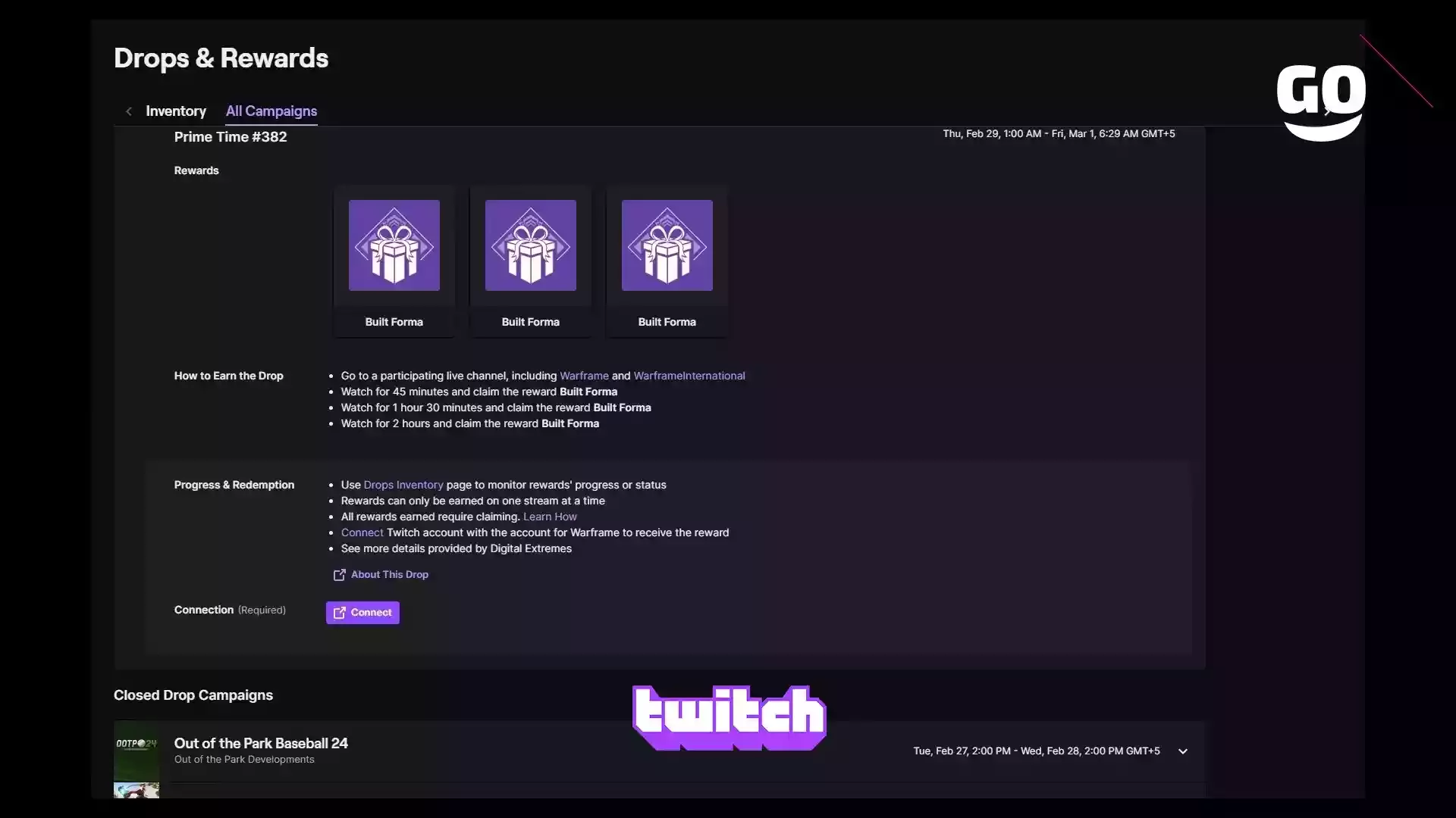 Twitch Drops: эксклюзивные бонусы Prime Time #382 в Warframe