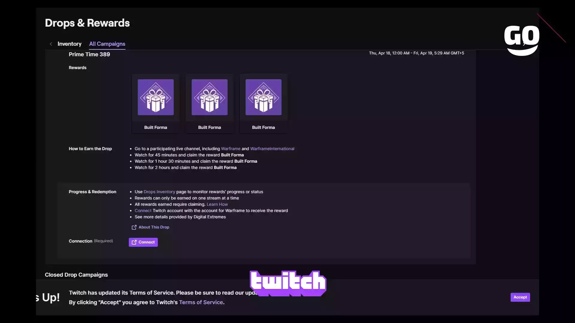 Twitch Drops: уникальные подарки Prime Time 389 в Warframe