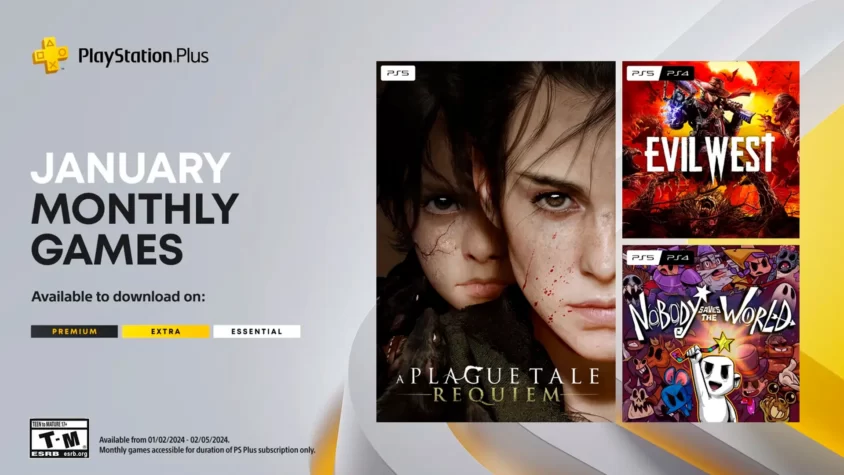 PS-Plus-January-2024-giveaway Бесплатные игры PlayStation Plus в январе 2024: A Plague Tale, Evil West, Nobody Saves the World