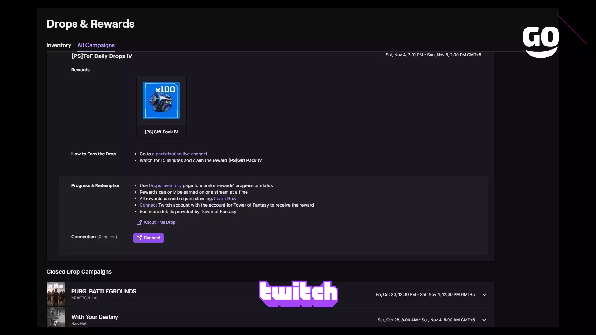 Twitch Drops раздает [PS]ToF Daily Drops IV для Tower of Fantasy