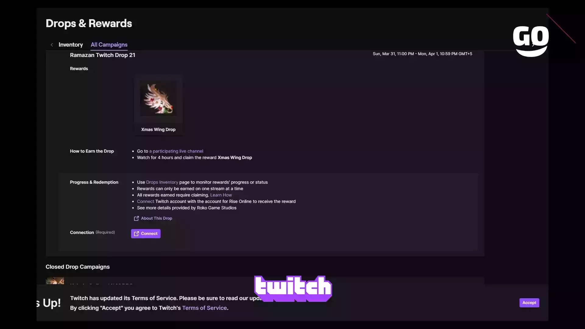 Бесплатные игровые бонусы в Rise Online с Twitch Drops Ramazan