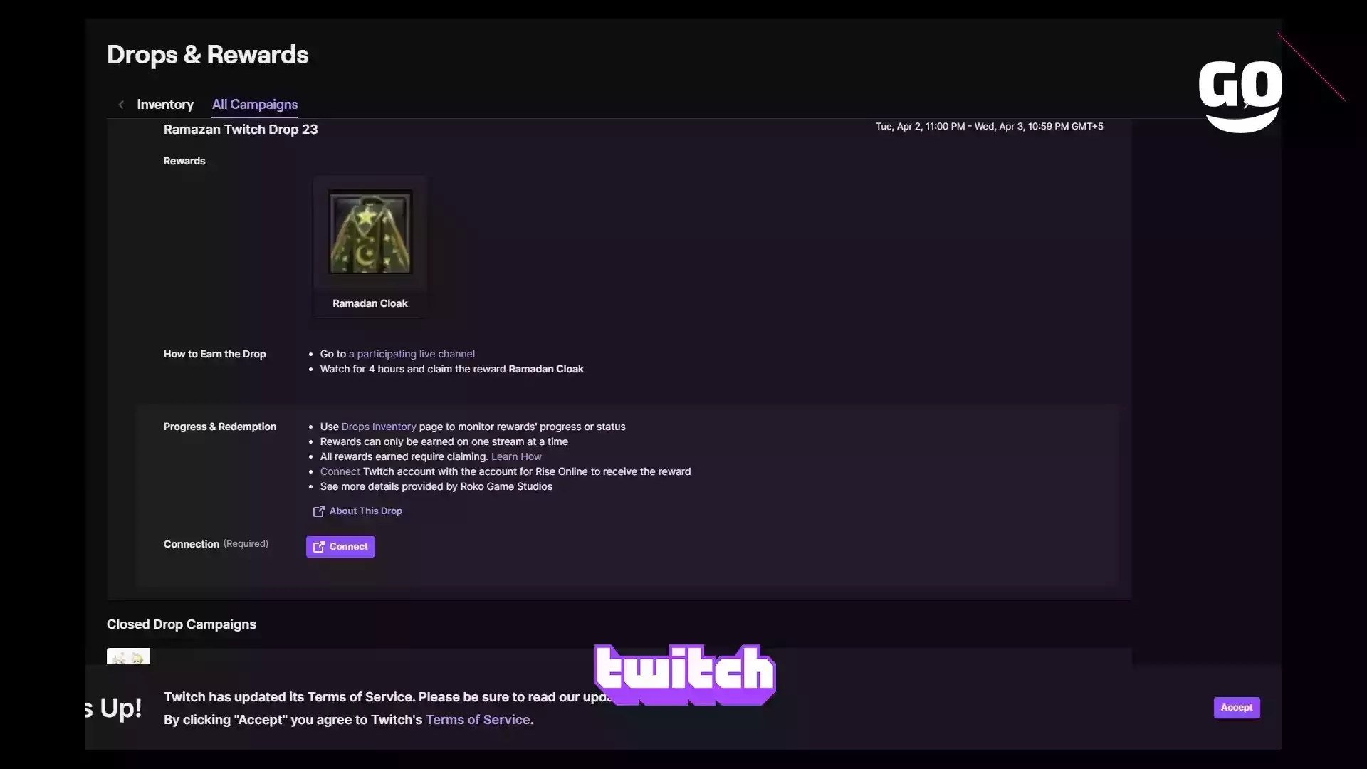 Получи игровые бонусы на Ramazan Twitch Drop 23 для Rise Online