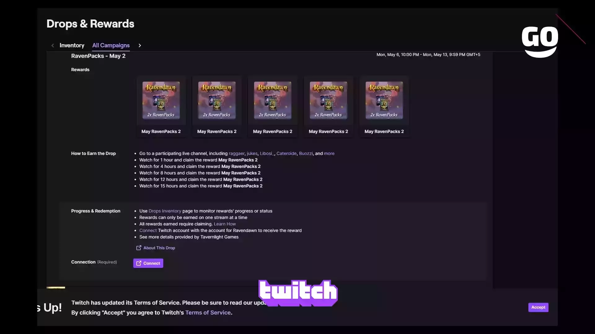 Получи игровые бонусы RavenPacks 2 мая на Twitch для Ravendawn