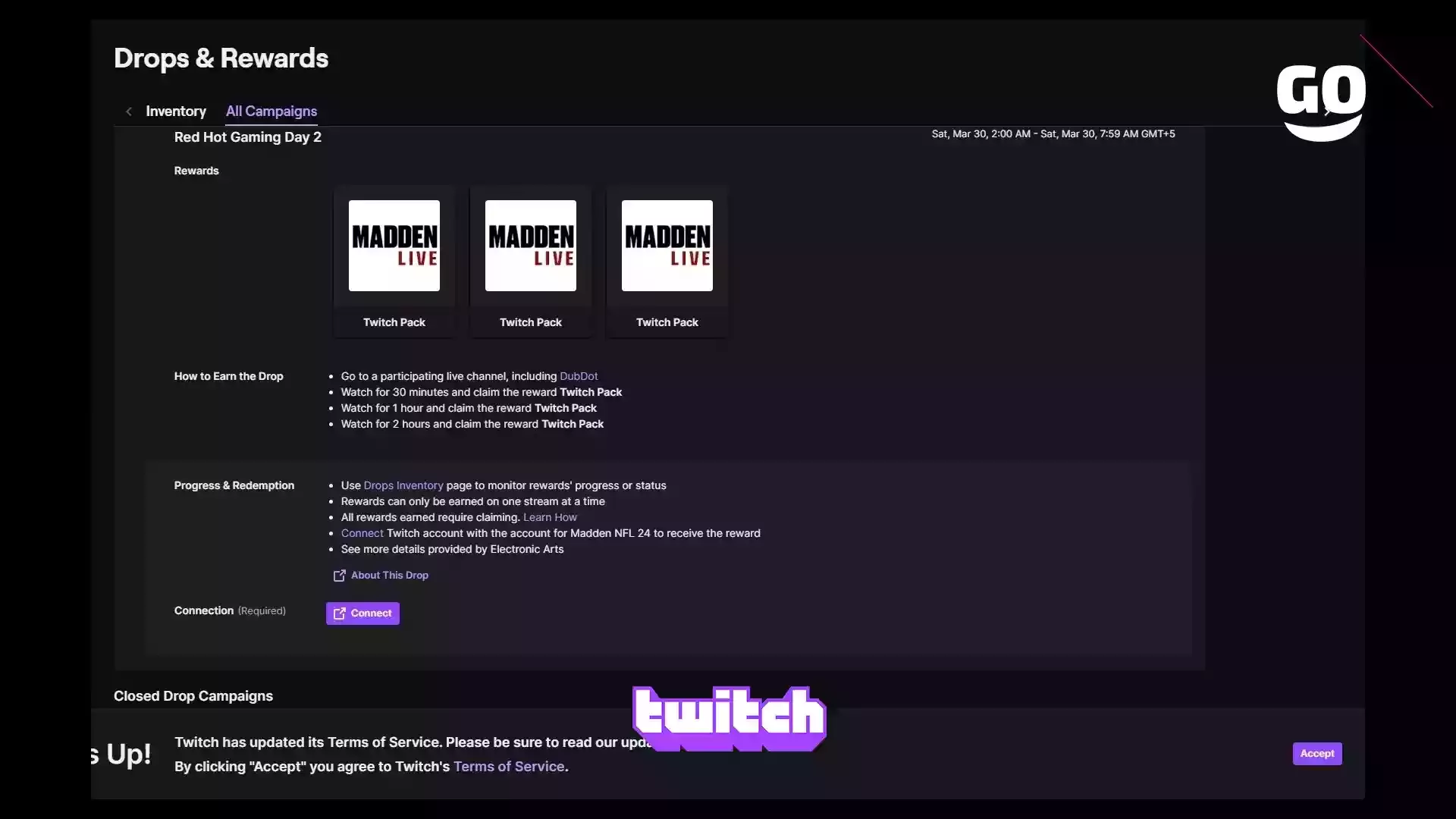 Получи уникальные игровые бонусы от Twitch Drops в Madden NFL 24