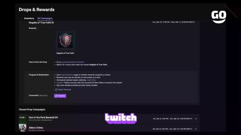 Бонусы Regalia of True Faith III от Twitch Drops в действии. Regalia of True Faith III