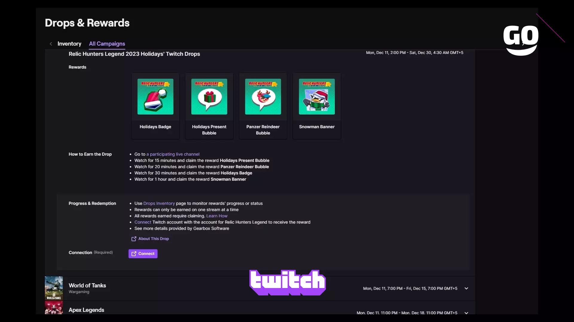 Специальные подарки на Twitch к праздникам в Relic Hunters Legend