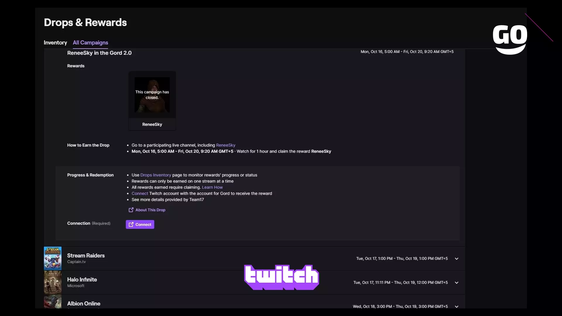 Зарабатывайте в Gord с Twitch Drops от ReneeSky