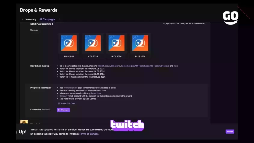 Получи игровые подарки RLCS ’24 Квалификация 4 от Twitch Drops. RLCS '24 Qualifier 4