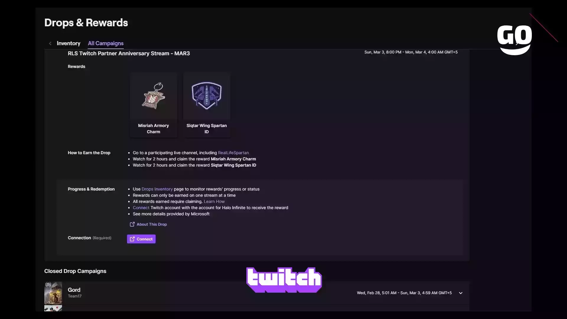Игровые подарки на Twitch: годовщина партнерства RLS — MAR3 для Halo Infinite
