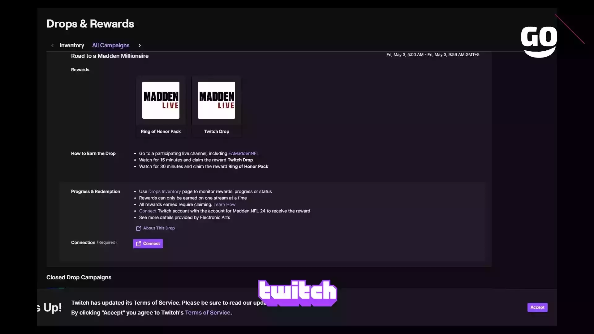 Бонусы Twitch Drops на пути к Madden Millionaire в Madden NFL 24