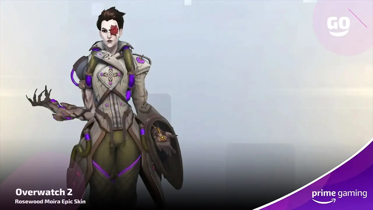 Prime Gaming предоставляет облик Rosewood Moira Epic для Overwatch 2