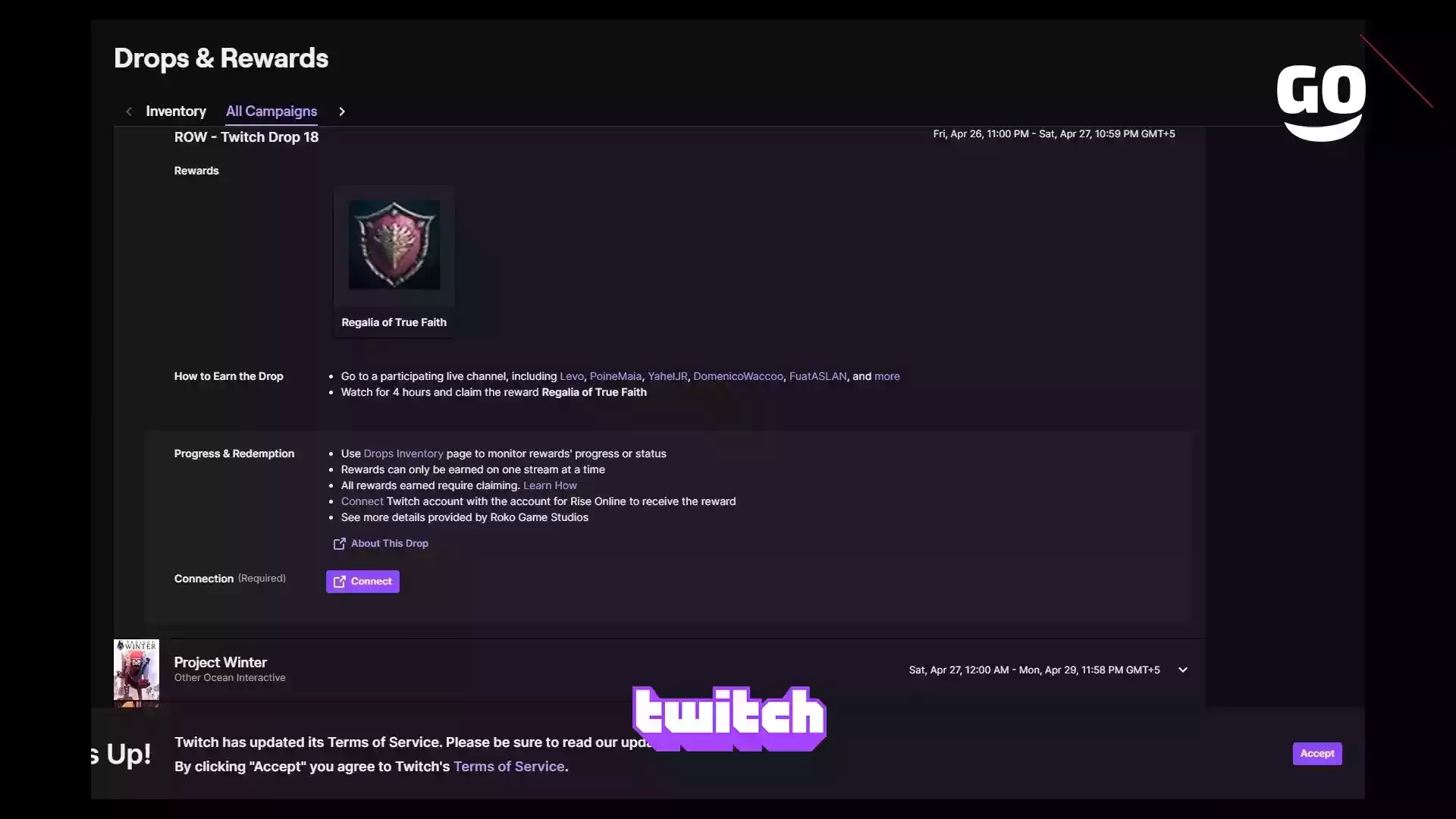 Twitch Drops: Получите игровые бонусы ROW — Событие 18 для Rise Online